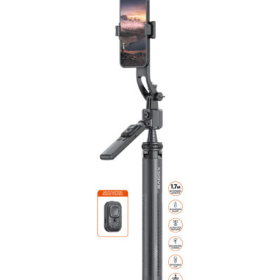 Quadrapod Selfie Stick, AI Face Tracking – Xssive