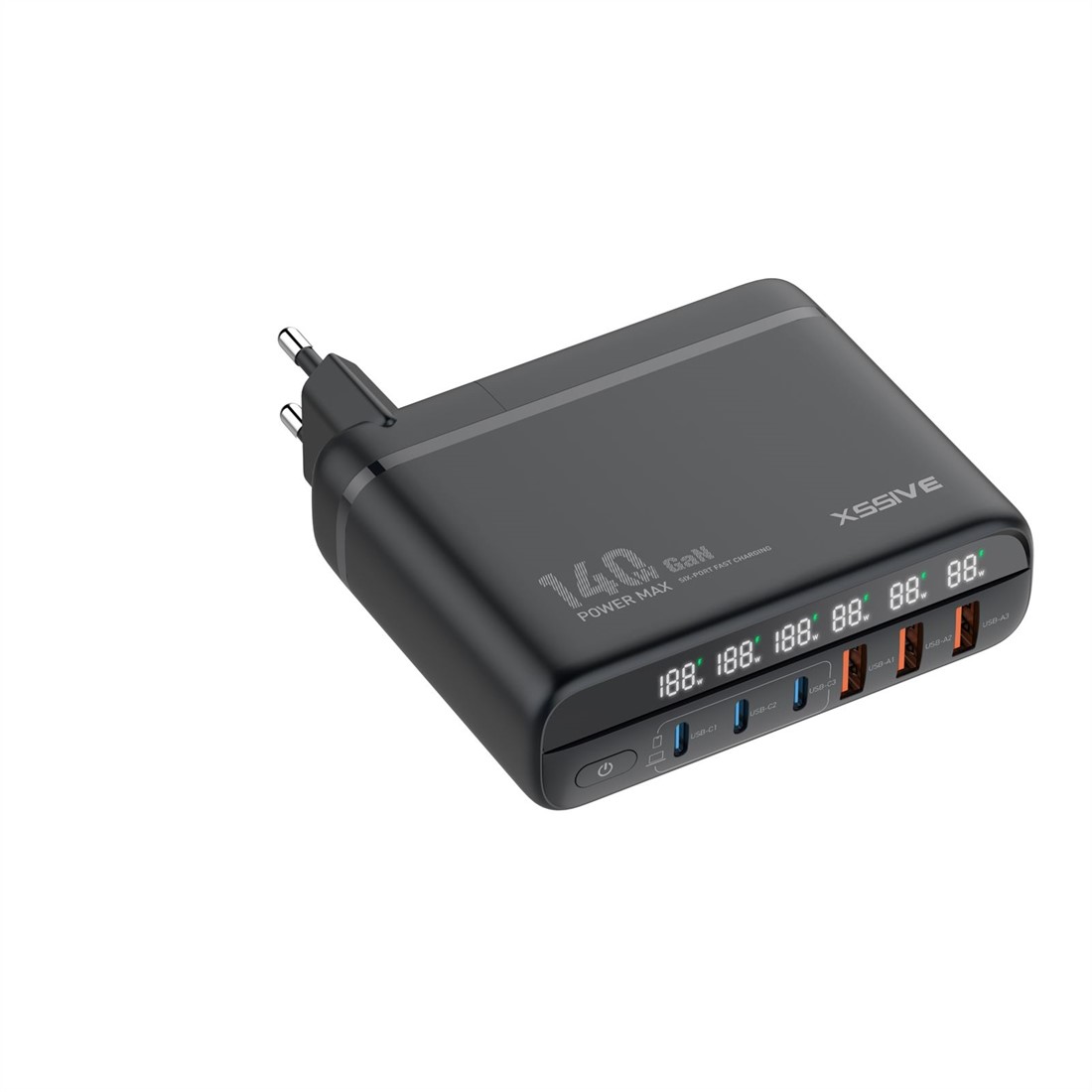 Super Fast Charger 140W, 6 poorten - Xssive